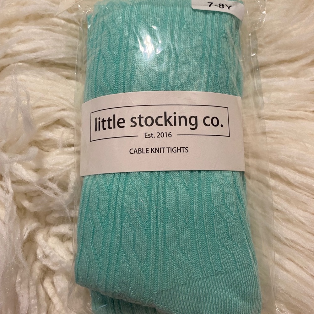 7/8y cable knit tights